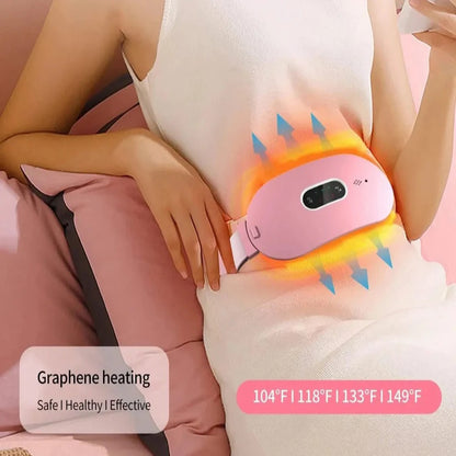 Wearable Menstrual Pain Relief Belt with Heated Vibration Massage for Abdomen