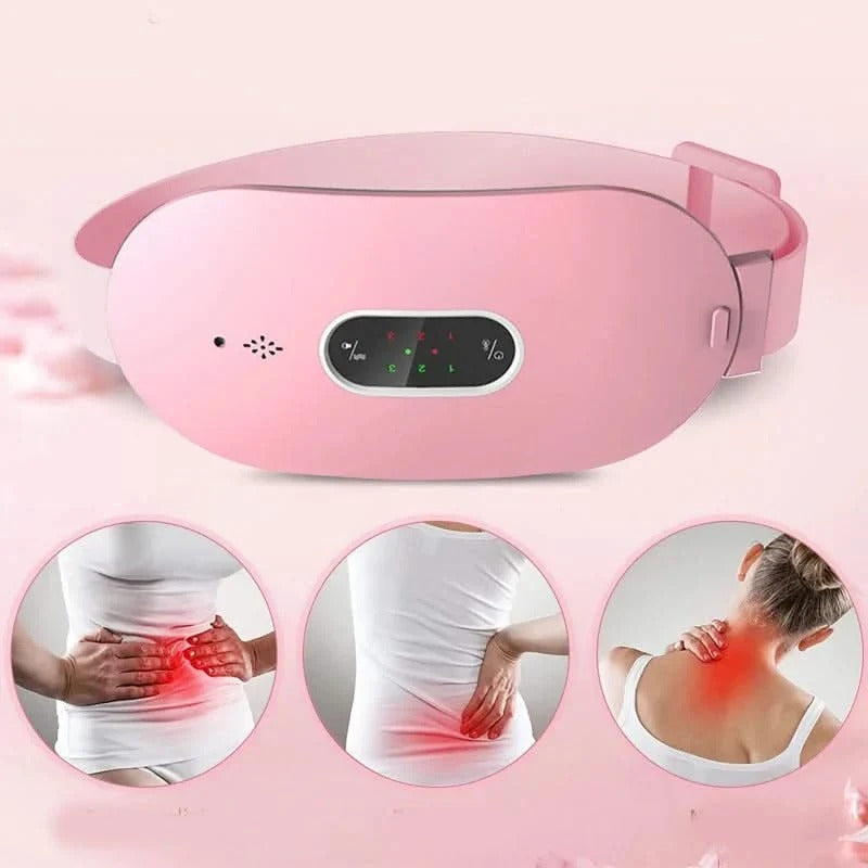 Wearable Menstrual Pain Relief Belt with Heated Vibration Massage for Abdomen