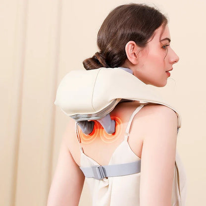Electric Cervical Heating Wrap with Kneading Nodes for Muscle Tension Relief