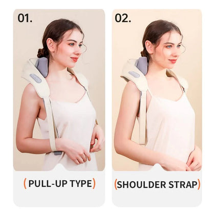 Electric Cervical Heating Wrap with Kneading Nodes for Muscle Tension Relief