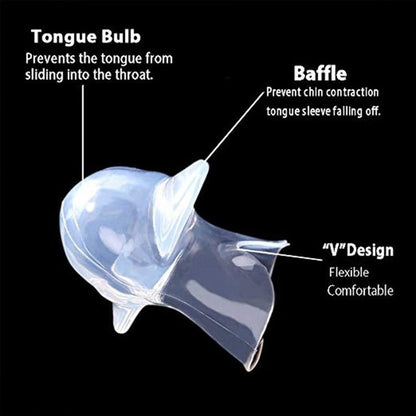 Tongue Stabilizing Anti-Snore Mouthpiece for Improved Airway and Sleep Quality
