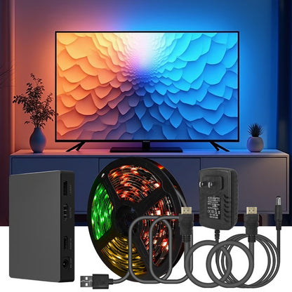 RGBIC LED TV Backlight Strip with HDMI Sync Box, Wi-Fi App Control and Voice Assistant Compatibility
