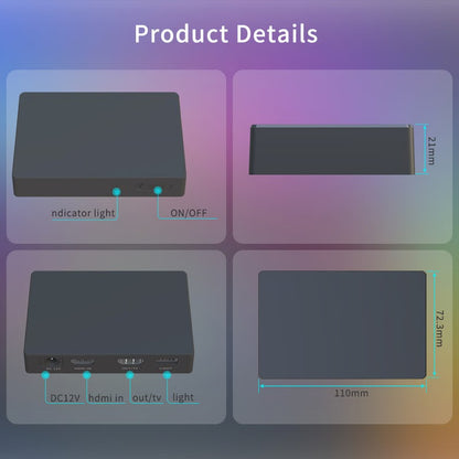 RGBIC LED TV Backlight Strip with HDMI Sync Box, Wi-Fi App Control and Voice Assistant Compatibility