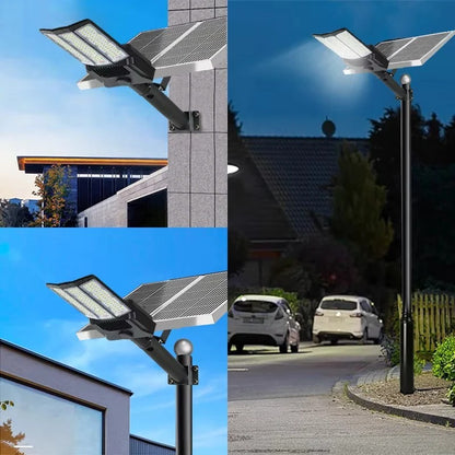 Outdoor Solar Motion Light with Dual Panels for Paths Driveways Yards