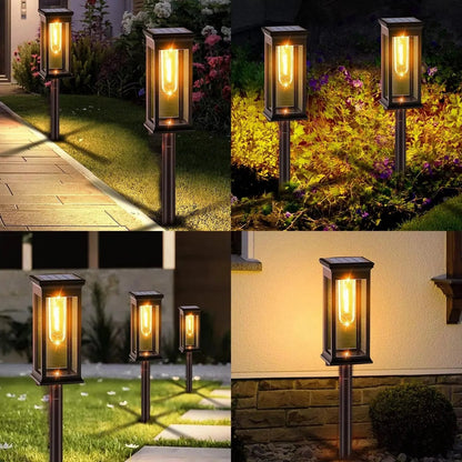 Solar Pathway Lights for Garden and Walkway, Set of 2