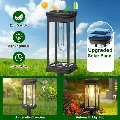 Solar Pathway Lights for Garden and Walkway, Set of 2