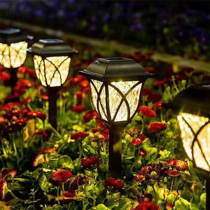 Solar Powered Outdoor Pathway Lights with LED Glow for Garden and Landscape, Set of 2