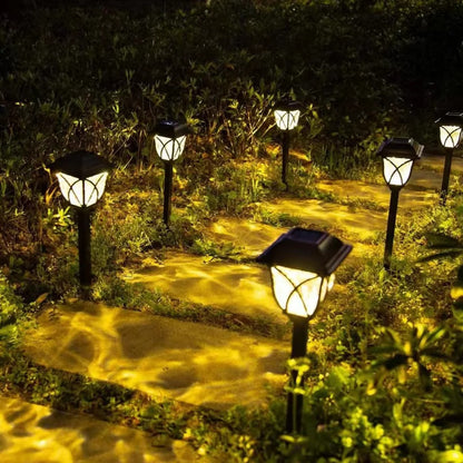 Solar Powered Outdoor Pathway Lights with LED Glow for Garden and Landscape, Set of 2