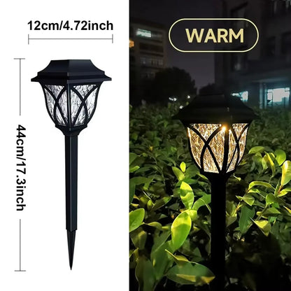 Solar Powered Outdoor Pathway Lights with LED Glow for Garden and Landscape, Set of 2