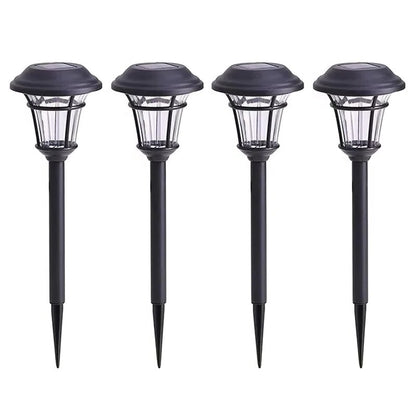 Waterproof Solar Ground Stake Lights for Garden Walkway and Outdoor Decor,  Set of 4