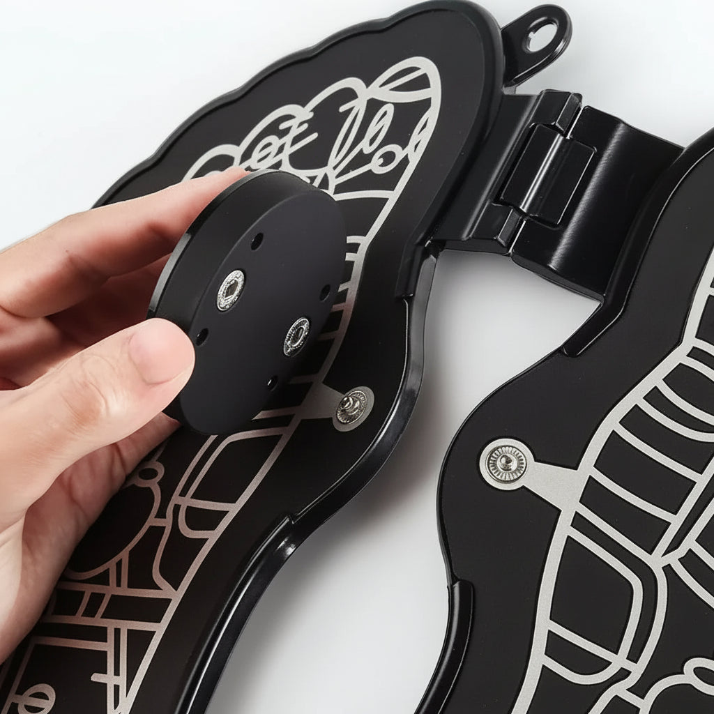 EMS Foot Massage Plate with Dual Heads and Adjustable Intensity Levels
