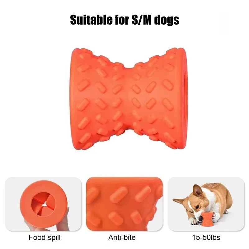 Dog Chew Toy with Built In Treat Dispenser for Independent Play Use
