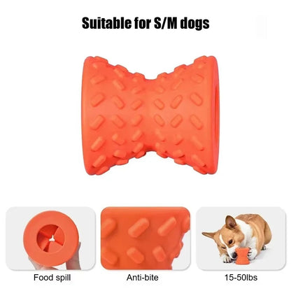 Dog Chew Toy with Built In Treat Dispenser for Independent Play Use