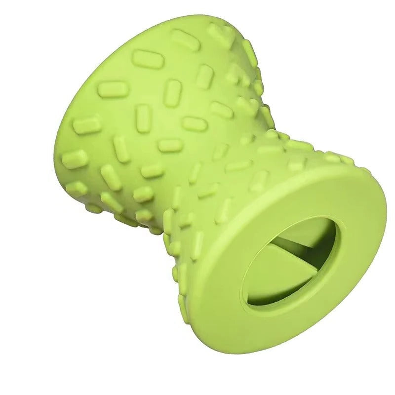 Dog Chew Toy with Built In Treat Dispenser for Independent Play Use