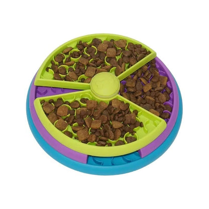 Slow Feeder Puzzle Bowl for Dogs and Cats with Non Slip Base Tray