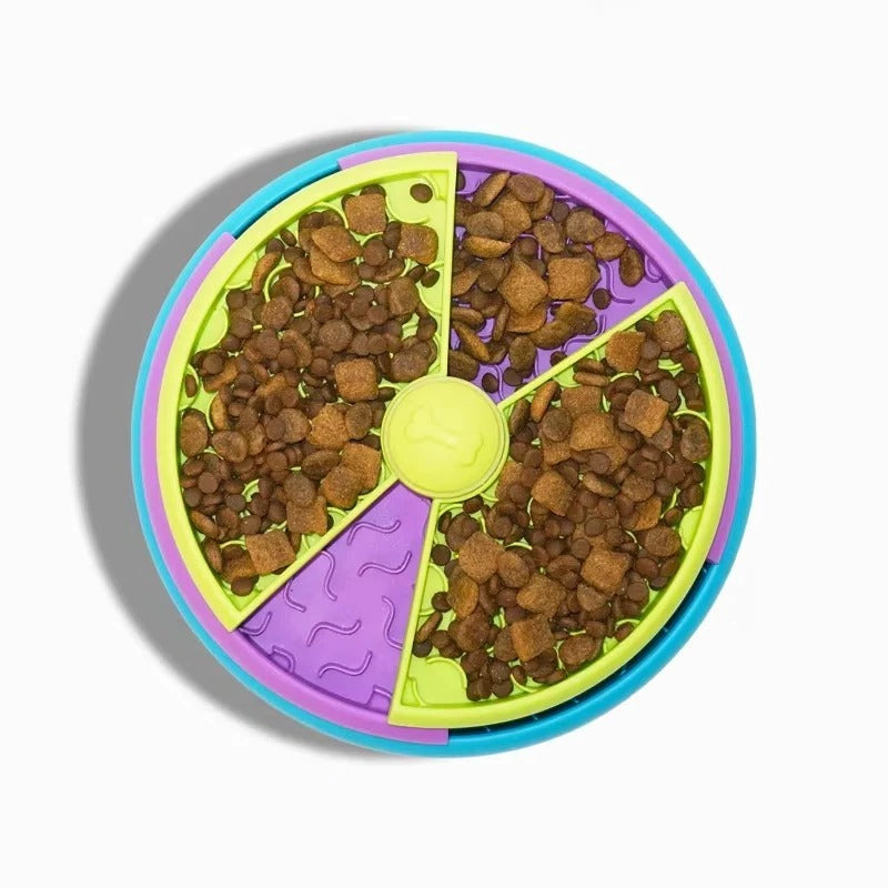 Slow Feeder Puzzle Bowl for Dogs and Cats with Non Slip Base Tray