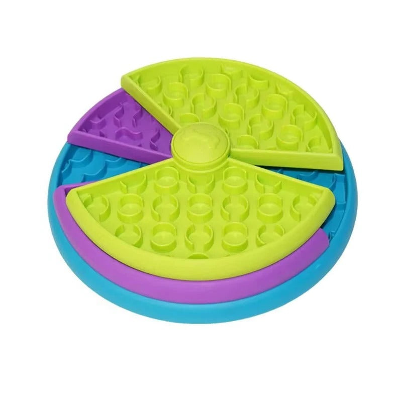 Slow Feeder Puzzle Bowl for Dogs and Cats with Non Slip Base Tray