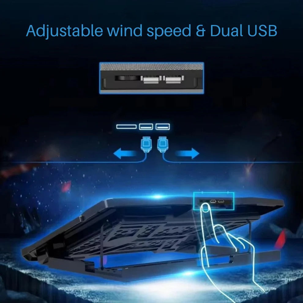 Laptop Cooling Pad with 6 Fan Ventilation for Desktop Use