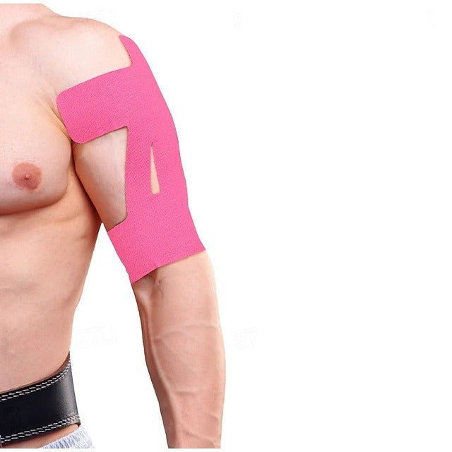 Kinesiology Athletic Tape for Shoulder Support and Muscle Recovery, Pre Cut Waterproof Sports Wrap