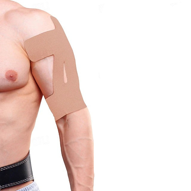 Kinesiology Athletic Tape for Shoulder Support and Muscle Recovery, Pre Cut Waterproof Sports Wrap