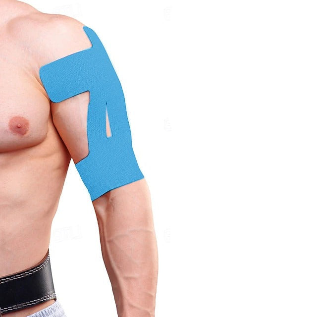 Kinesiology Athletic Tape for Shoulder Support and Muscle Recovery, Pre Cut Waterproof Sports Wrap