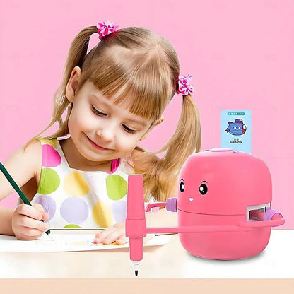 Kids Drawing Robot Machine with 100 Art Cards and 2 Pens, Auto Sketch Learning Toy
