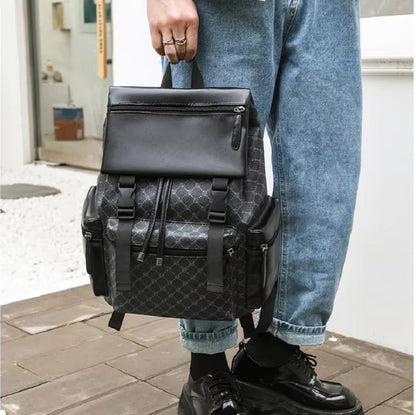 Leather Carry On Backpack with Padded Back and 15 Inch Laptop Fit