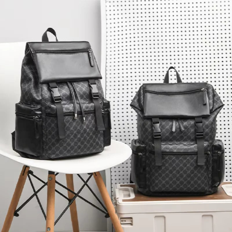 Leather Carry On Backpack with Padded Back and 15 Inch Laptop Fit