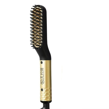 Compact Ceramic Heated Brush for Beard Styling and Grooming