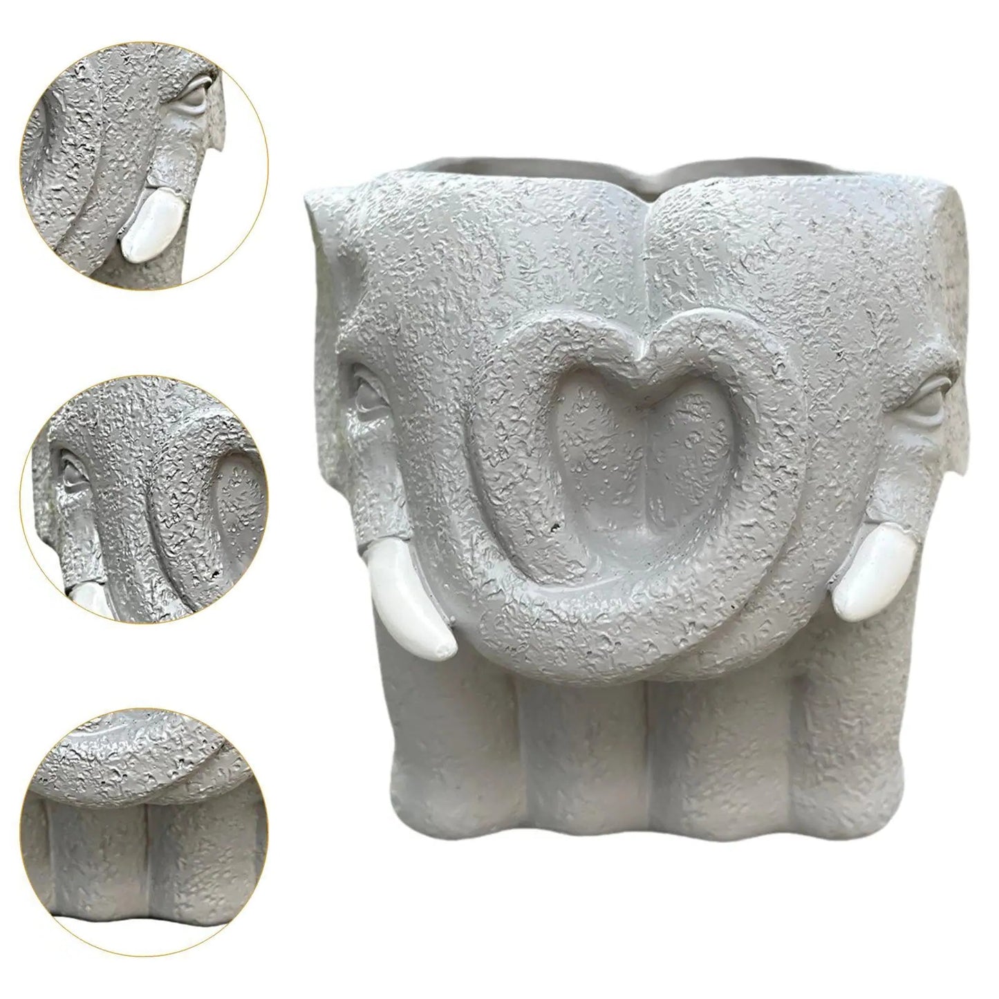Small Cartoon Resin Planter for Indoor Desk Shelf and Windowsill Decor