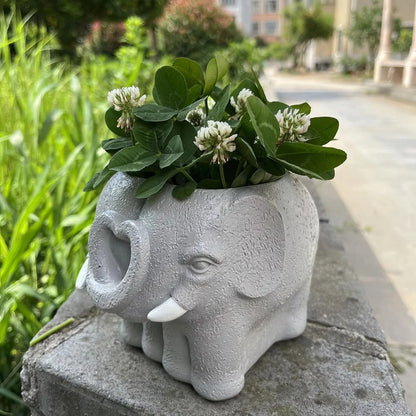 Small Cartoon Resin Planter for Indoor Desk Shelf and Windowsill Decor