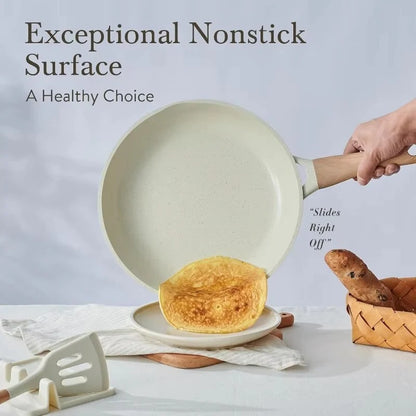 Ceramic Coated Granite Cookware Collection with Matching Lids, 22 Piece
