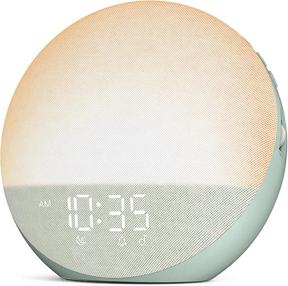 Sunrise Alarm Clock White Noise Machine: Natural Wake Up Light - Dimmable Clock with Bluetooth Speaker for Bedroom - 25 Sleep Sounds for Baby Adults Kids Putty allveramart