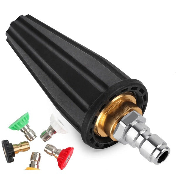 Rotating Turbo Nozzle for Power Washer with Spray Tip
