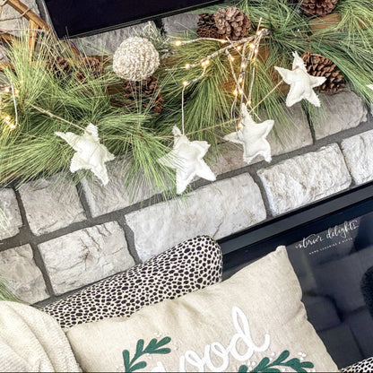 Artificial Pine Garland with Brown Pinecones and Cascading Needles 6 Feet