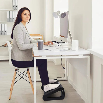 Adjustable Ergonomic Foot Rest Cushion with Non-Slip Base for Under Desk Use