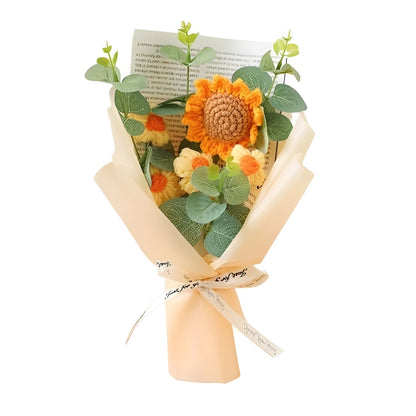 Handcrafted Crochet Sunflower and Daisy Bouquet for Gifting on Special Occasions