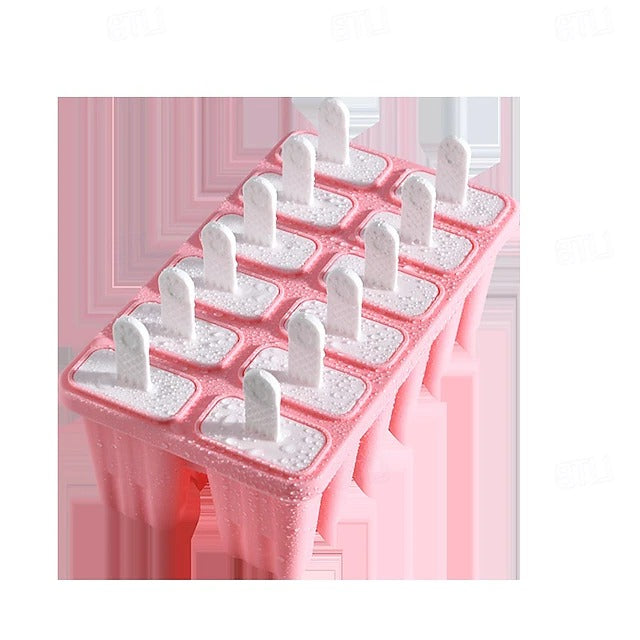 Silicone Freezer Pop Mold Set with Reusable Sticks for Homemade Ice Cream and Juice Bars