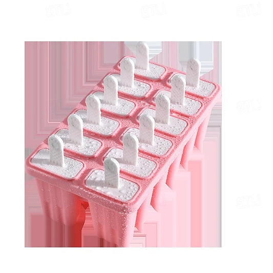 Silicone Freezer Pop Mold Set with Reusable Sticks for Homemade Ice Cream and Juice Bars