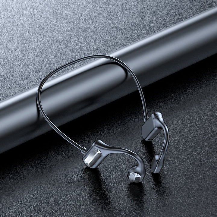 Rechargeable Wireless Conduction Headphones with Touch Controls Built In Mic for Calls