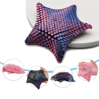 Articulating Ocean Star Fidget Toy with Movable Printed Joints for Desk Play