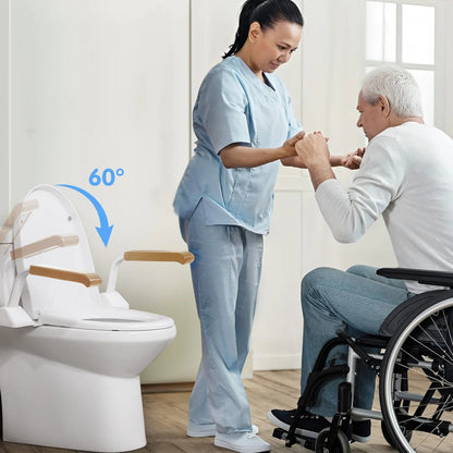 Adjustable Toilet Safety Rail with Support Handles
