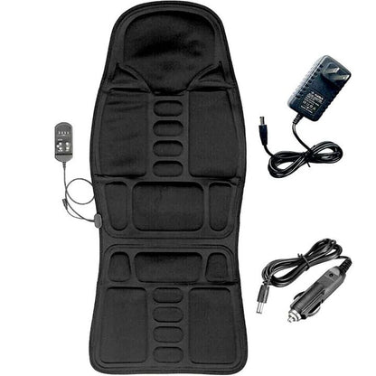 Massage Chair Pad with 8 Modes, Optional Heat for the Back and Neck and a Wired Remote for Cars and Homes