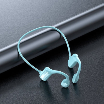 Rechargeable Wireless Conduction Headphones with Touch Controls Built In Mic for Calls