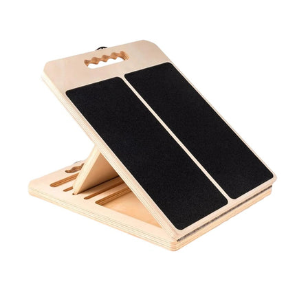 Five Level Adjustable Wooden Slant Board for Stretching and Incline Exercise