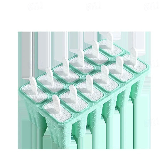 Silicone Freezer Pop Mold Set with Reusable Sticks for Homemade Ice Cream and Juice Bars