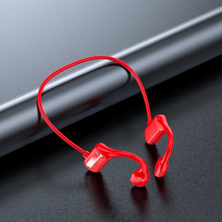 Rechargeable Wireless Conduction Headphones with Touch Controls Built In Mic for Calls