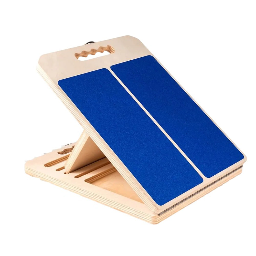 Five Level Adjustable Wooden Slant Board for Stretching and Incline Exercise