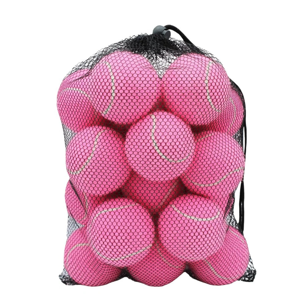 Practice Tennis Ball with Mesh Carrying Bag and Standard Size, Set of 20
