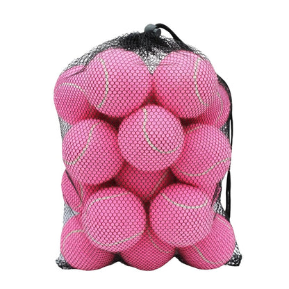 Practice Tennis Ball with Mesh Carrying Bag and Standard Size, Set of 20